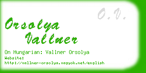 orsolya vallner business card